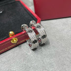 Loco LOVE CERAMIC DIAMOND PAVED SILVER EARRINGS