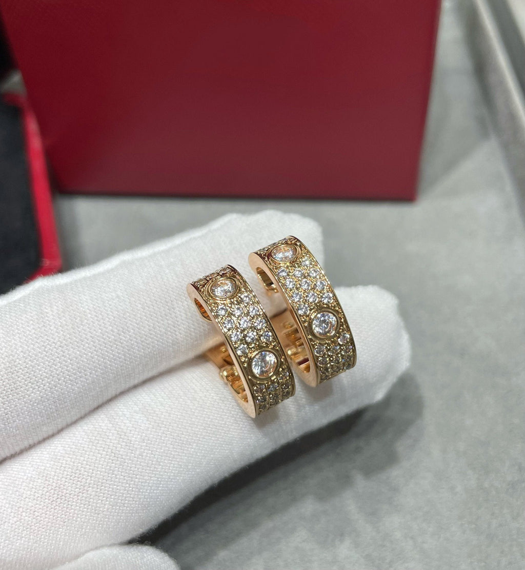 Loco LOVE 5.5MM DIAMOND PAVED EARRINGS