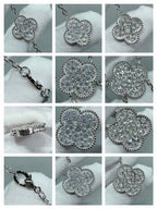 Loco CLOVER 6 MOTIF DIAMOND PAVED NECKLACE