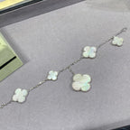 Loco CLOVER 5 MOTIF WHITE MOP SILVER BRACELET