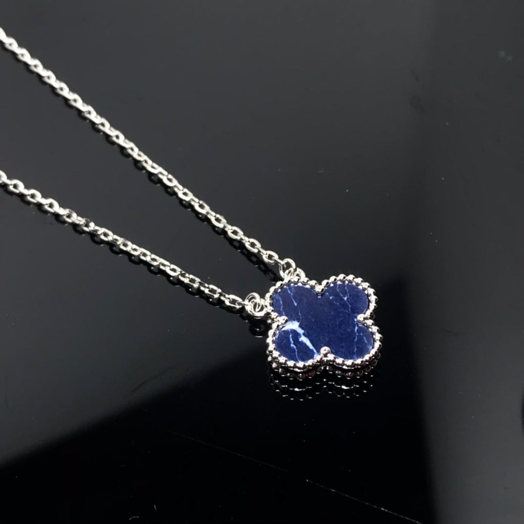 Loco CLOVER PIETERSITE SILVER LONG NECKLACE