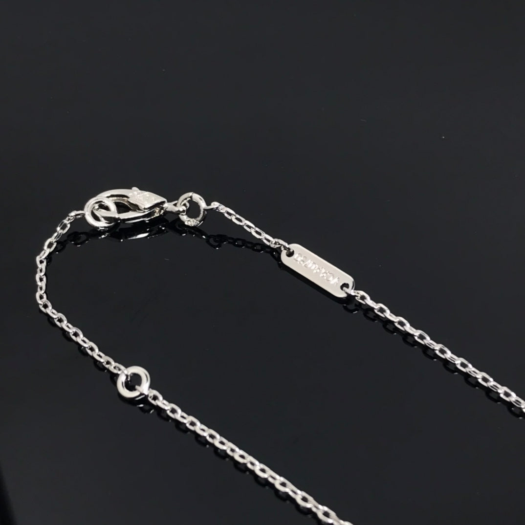 Loco CLOVER PIETERSITE SILVER LONG NECKLACE