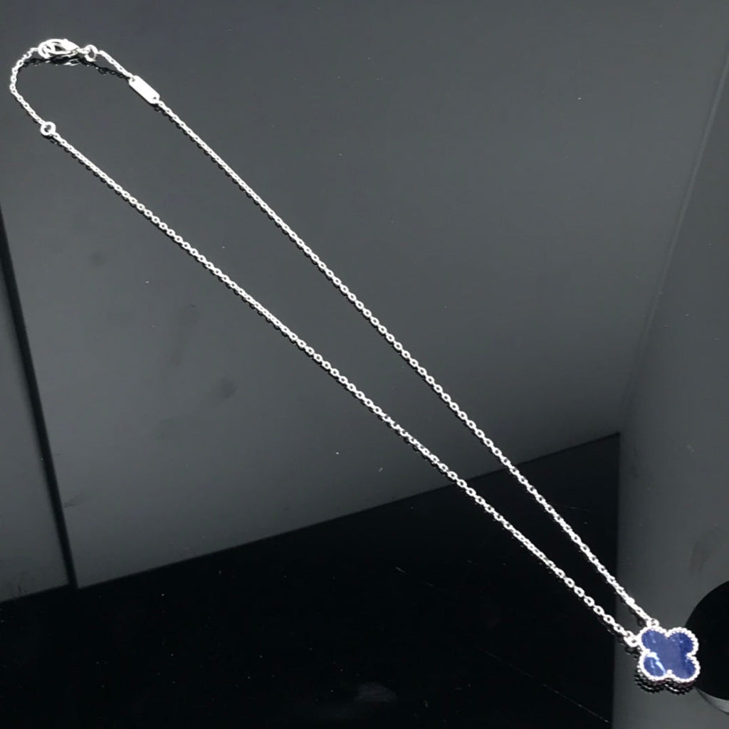 Loco CLOVER PIETERSITE SILVER LONG NECKLACE