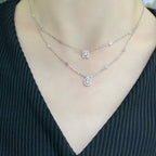 [Loco jewelrys]MY TWIN 2 ROW DIAMOND NECKLACE