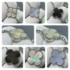 Loco CLOVER 16 MOTIF CHALCEDONY MOP SILVER NECKLACE