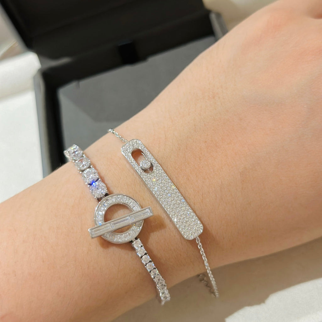 [Loco jewelrys]MOVE CLASSIQUE DIAMOND PAVED BRACELET