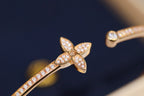 Loco IDYLLE PINK GOLD OPEN BRACELET DIAMOND PAVED