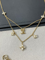 Loco FLOWERGRAM GOLD MOP DOUBLE ROW NECKLACE