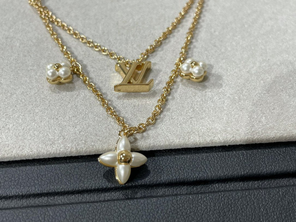 Loco FLOWERGRAM GOLD MOP DOUBLE ROW NECKLACE