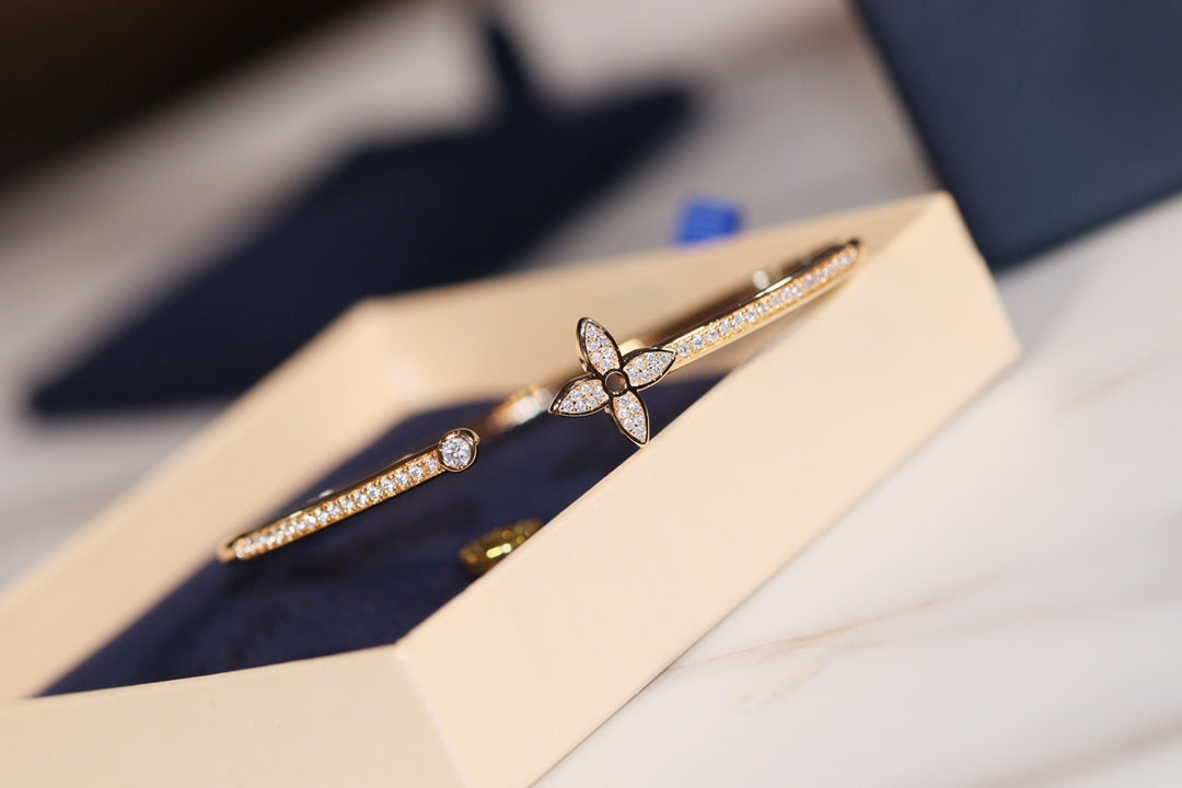 Loco IDYLLE GOLD OPEN BRACELET DIAMOND PAVED