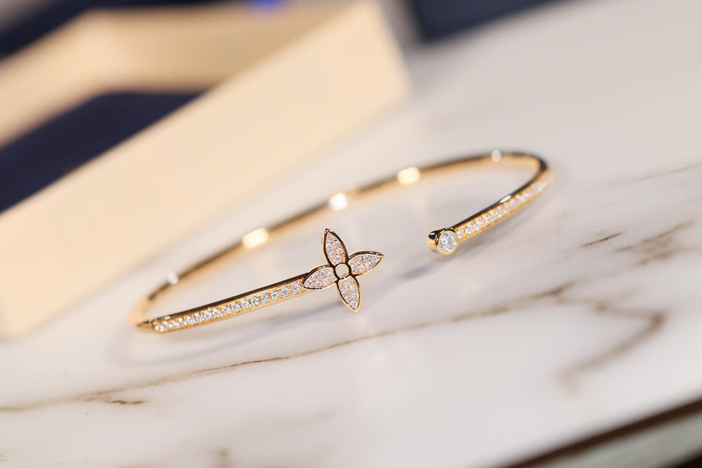 Loco IDYLLE GOLD OPEN BRACELET DIAMOND PAVED