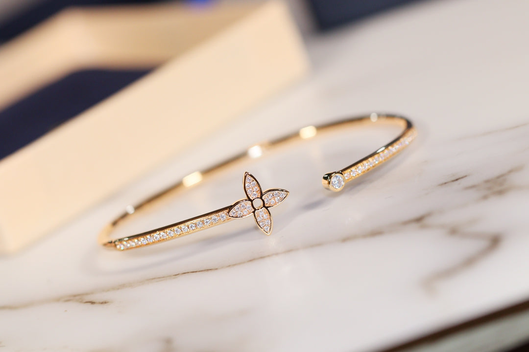 Loco IDYLLE GOLD OPEN BRACELET DIAMOND PAVED