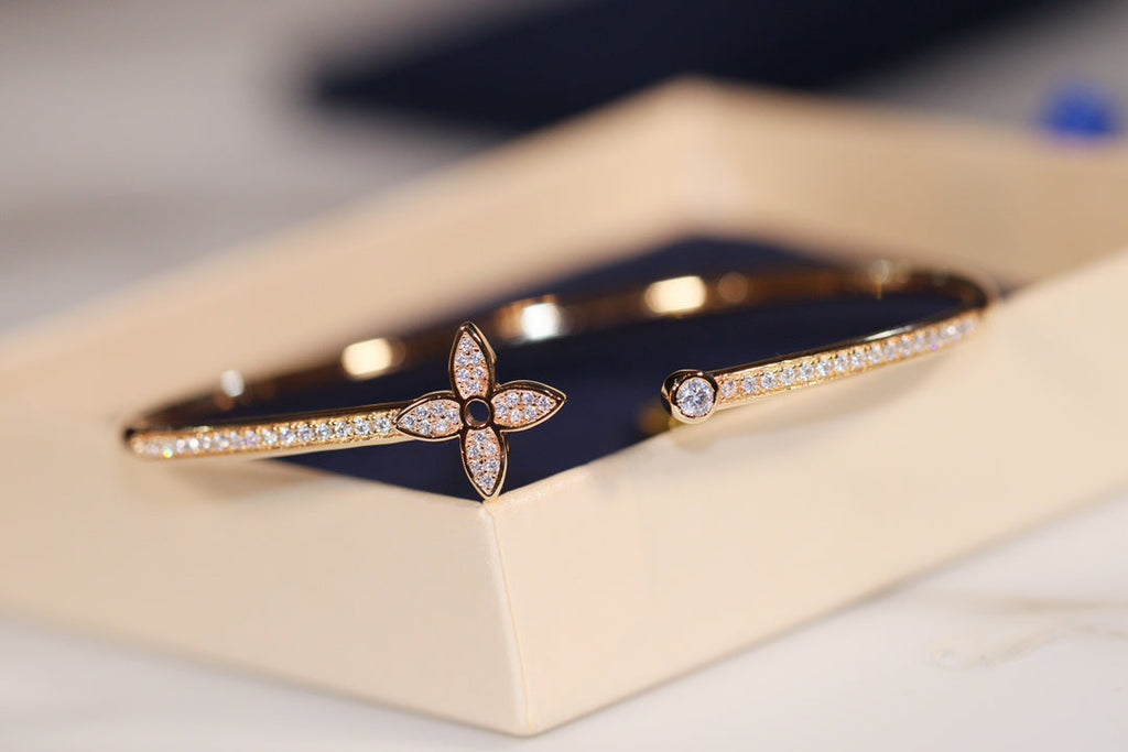 Loco IDYLLE GOLD OPEN BRACELET DIAMOND PAVED