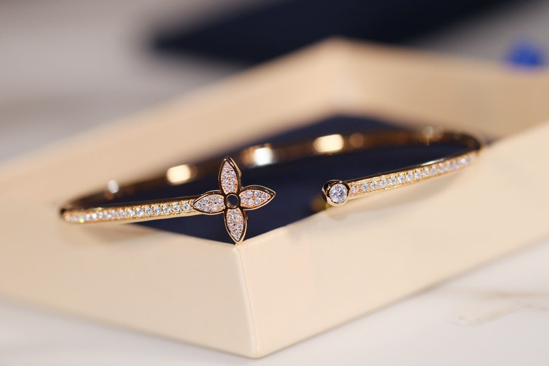 Loco IDYLLE GOLD OPEN BRACELET DIAMOND PAVED