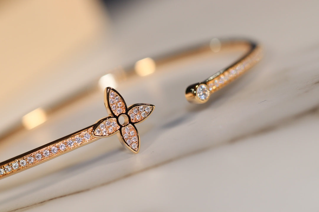 Loco IDYLLE GOLD OPEN BRACELET DIAMOND PAVED