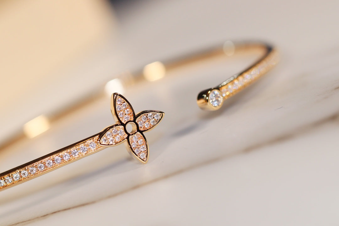 Loco IDYLLE GOLD OPEN BRACELET DIAMOND PAVED