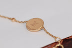 Loco STAR AND SUN 4 MOTIF PINK GOLD MALACHITE BRACELET