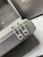 [Loco jewelrys]MOVE UNO STUD DIAMOND PAVED EARRINGS