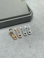 [Loco jewelrys]MOVE UNO STUD DIAMOND PAVED EARRINGS