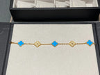 [Loco ]New CLOVER 5 MOTIF BLUE AGATE BRACELET COLLECTION