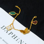Loco LUCKY SPRING 5 MOTIF GOLD BRACELET