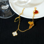 Loco LUCKY SPRING 5 MOTIF GOLD BRACELET
