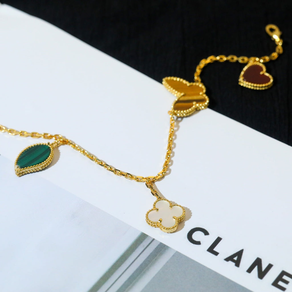 Loco LUCKY SPRING 5 MOTIF GOLD BRACELET