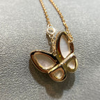 Loco BUTTERFLY MOP DIAMOND NECKLACE