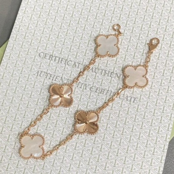 [Loco ]New CLOVER WHITE PEARL MOP 5 MOTIF BRACELET COLLECTION