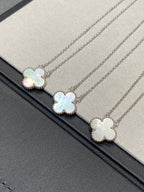 Loco CLOVER MEDIUM SILVER WHITE MOP NECKLACE