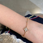 Loco STAR AND SUN 4 MOTIF WHITE MOP PINK GOLD BRACELET