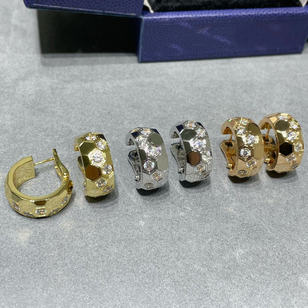 Loco BEE LOVE DIAMOND HOOP EARRINGS