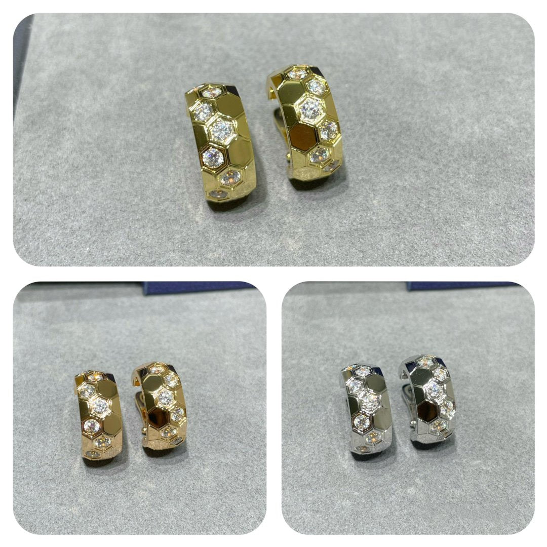 Loco BEE LOVE DIAMOND HOOP EARRINGS