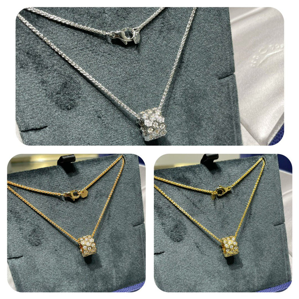 Loco BEE LOVE DIAMOND PAVED 3 ROW NECKLACE