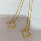 Loco CLOVER ROCK CRYSTAL ROSE GOLD NECKLACE