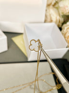 Loco CLOVER ROCK CRYSTAL ROSE GOLD NECKLACE