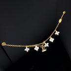Loco LOGO 6 MOTIF STAR AND SUN GOLD BRACELET