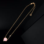 Loco COLOR BLOSSOM PINK MOP SUN GOLD NECKLACE