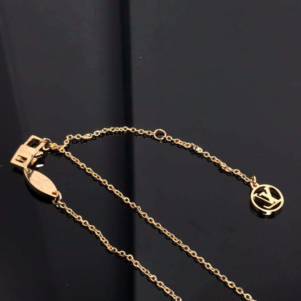 Loco COLOR BLOSSOM PINK MOP SUN GOLD NECKLACE