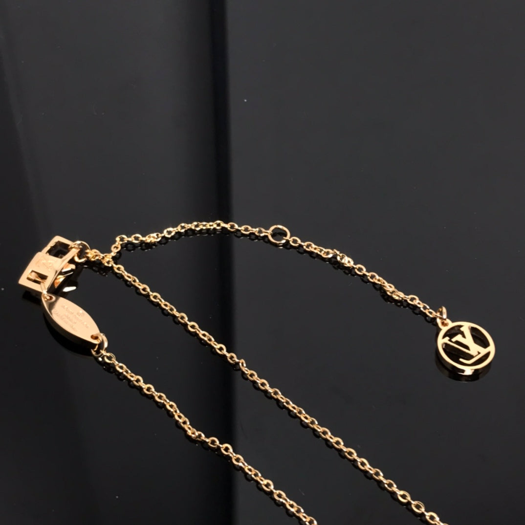 Loco COLOR BLOSSOM PINK MOP SUN GOLD NECKLACE