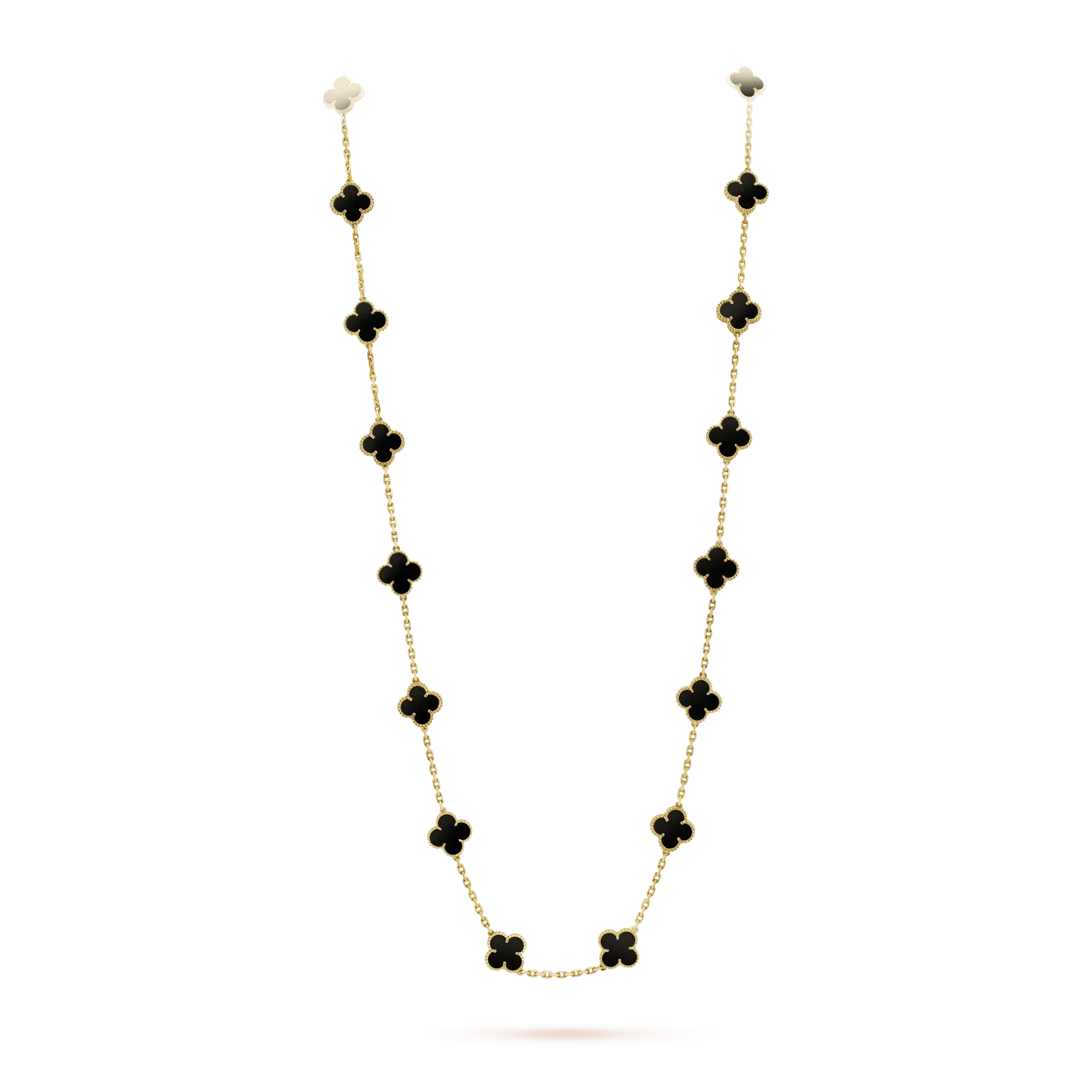 Loco CLOVER 20 MOTIFS ONYX NECKLACE