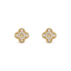 Loco CLOVER MEDIUM 1 MOTIFS FUll DIAMOND EARRINGS
