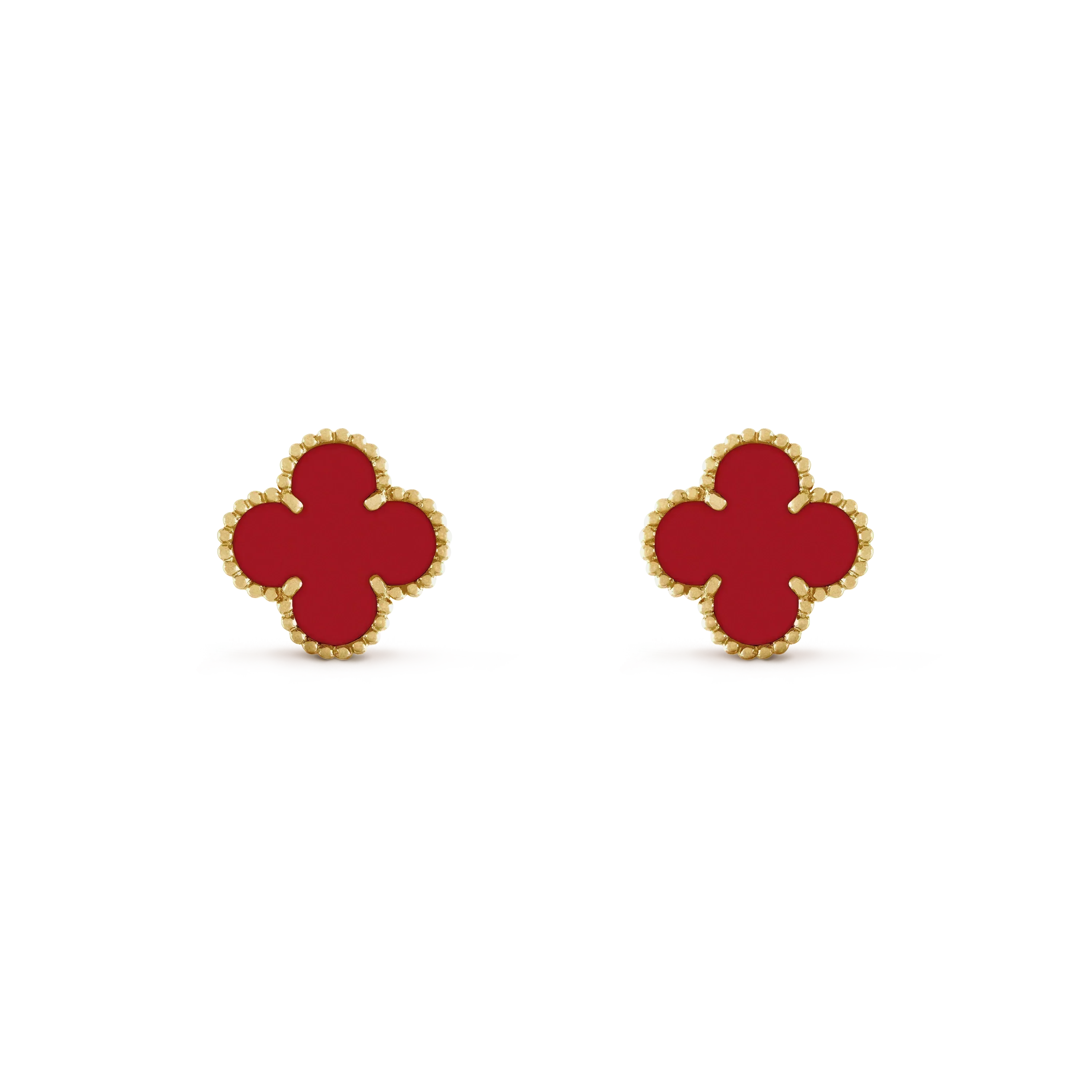 Loco CLOVER MINI 9.5MM CARNELIAN EARRINGS