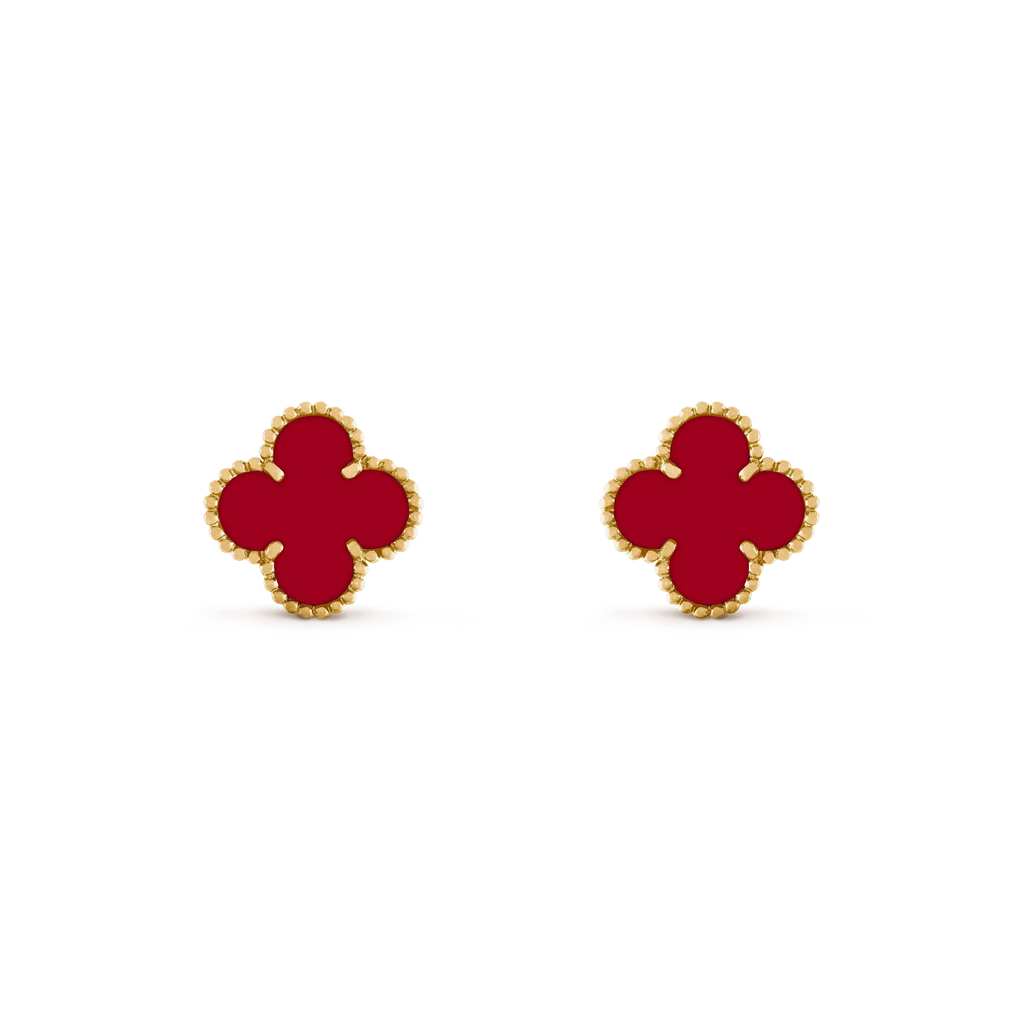 Loco CLOVER MEDIUM 1 MOTIFS CARNELIAN  EARRINGS