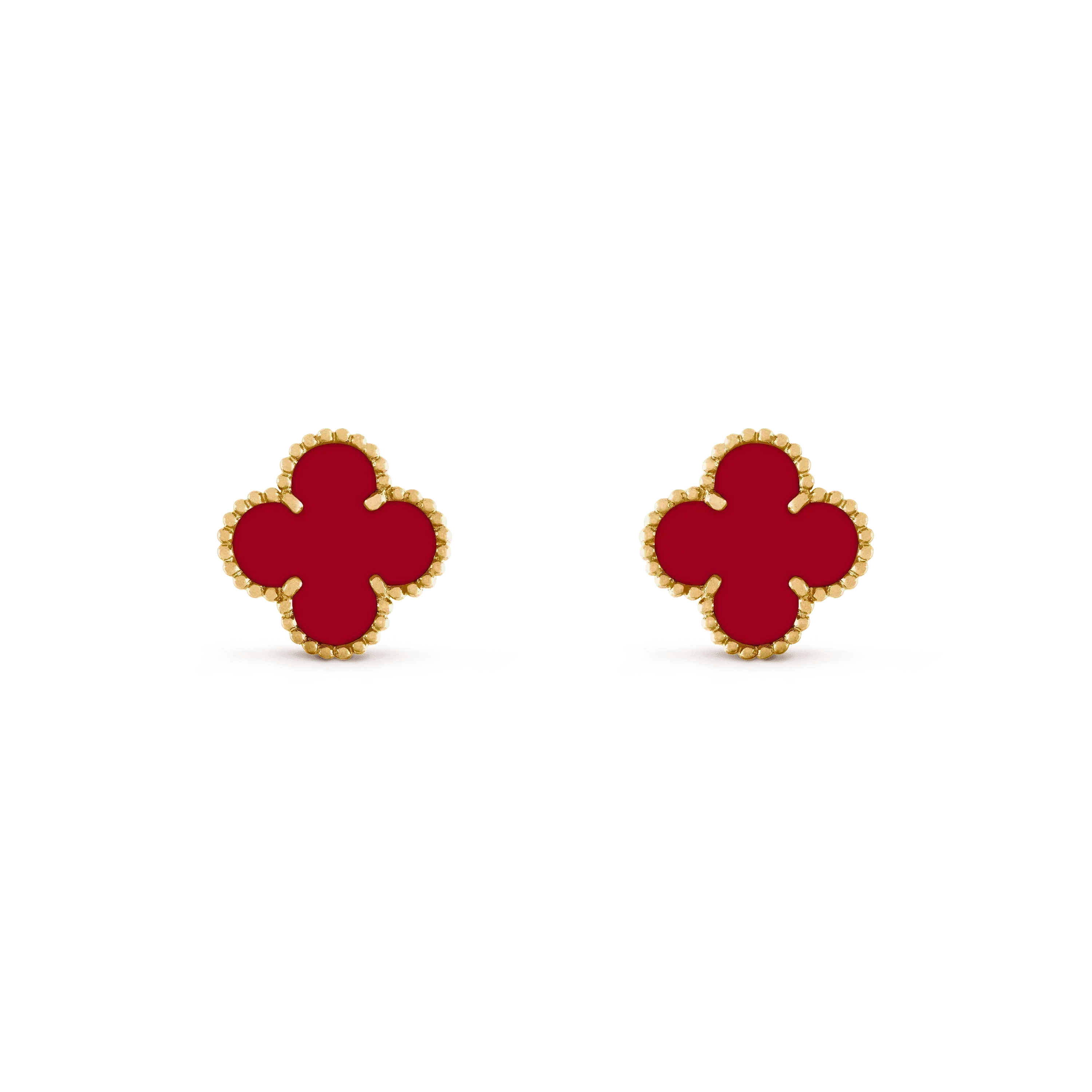 Loco CLOVER MEDIUM 1 MOTIFS CARNELIAN  EARRINGS