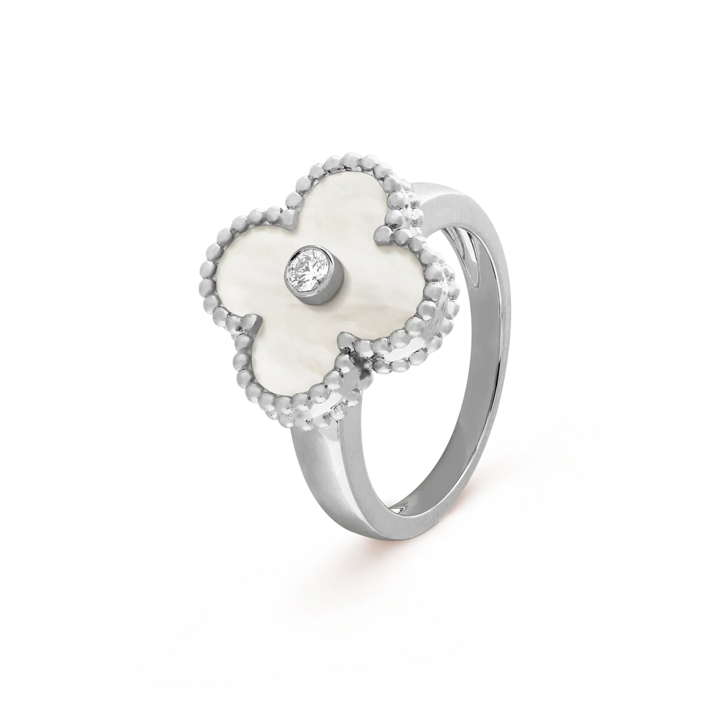 Loco CLOVER SILVER MOP DIAMOND RING