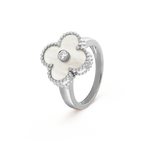 Loco CLOVER SILVER MOP DIAMOND RING