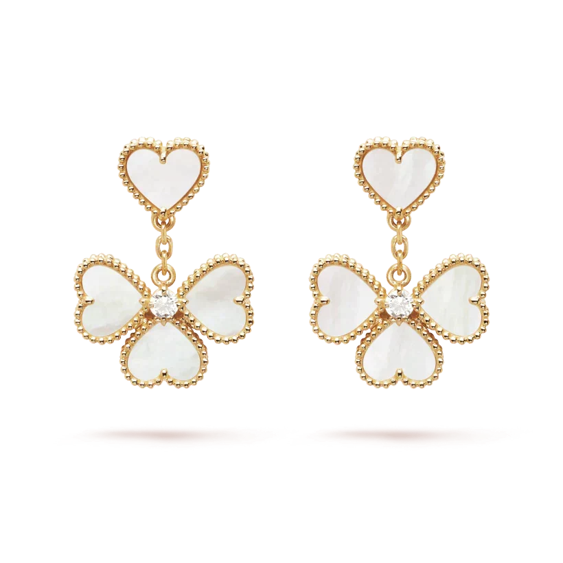 Loco CLOVER SWEET WHITE MOP EARRINGS
