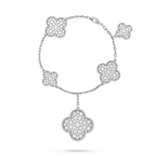 Loco CLOVER 6 MOTIFS SILVER DIAMOND BRACELET