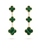 Loco CLOVER MALACHITE 3 MOTIFS GOLD